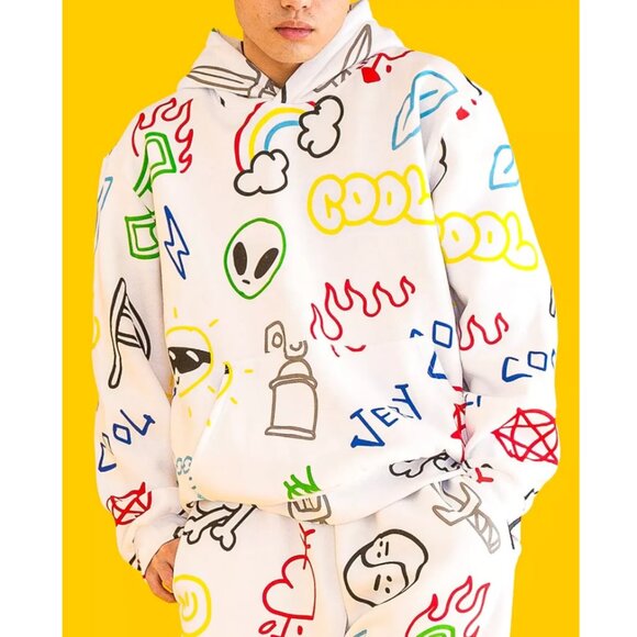 Mens/Unisex Cool Shirtz The Doodle Hoodie, Size XXL - Picture 1 of 10